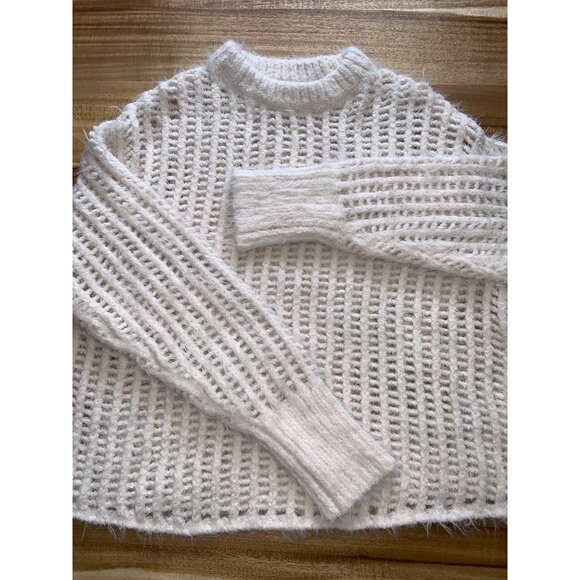 Universal Thread Womens Fabric Blend Cream Open-Knit Sweater Size XS - Picture 12 of 12